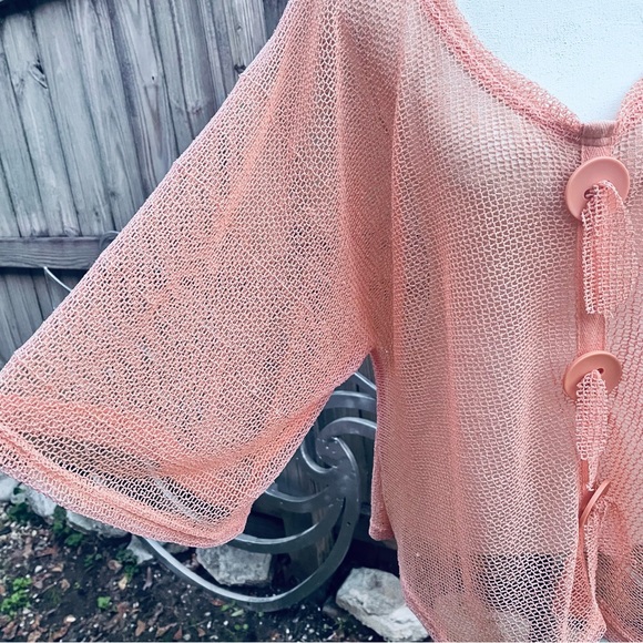 Simply Noelle Peach Mesh Top for Ladies; Size Large/XL - Picture 4 of 10